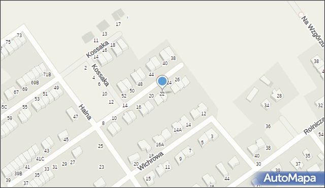 Banino, Halna, 22, mapa Banino