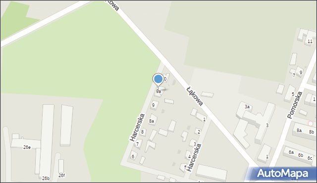 Barwice, Harcerska, 9a, mapa Barwice