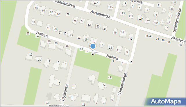 Biała Podlaska, Hallera Józefa, gen., 10, mapa Białej Podlaskiej