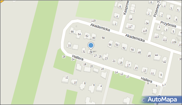 Biała Podlaska, Hallera Józefa, gen., 29, mapa Białej Podlaskiej