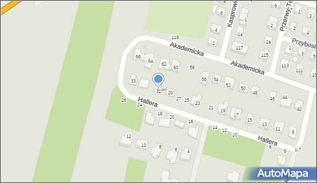 Biała Podlaska, Hallera Józefa, gen., 31, mapa Białej Podlaskiej