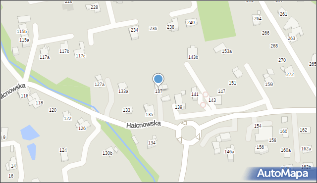 Bielsko-Biała, Hałcnowska, 137, mapa Bielsko-Białej