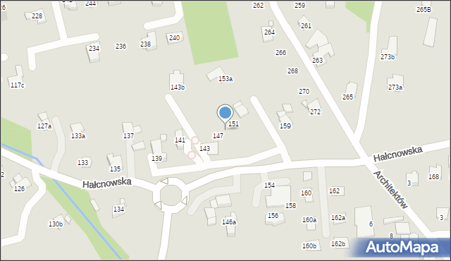 Bielsko-Biała, Hałcnowska, 149, mapa Bielsko-Białej