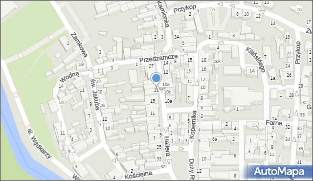 Brodnica, Hallera Józefa, gen., 21, mapa Brodnica