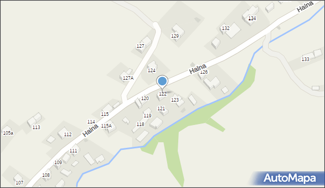 Brzegi, Halna, 122, mapa Brzegi