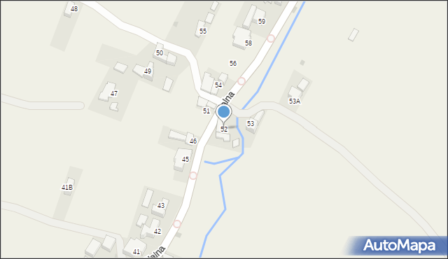Brzegi, Halna, 52, mapa Brzegi