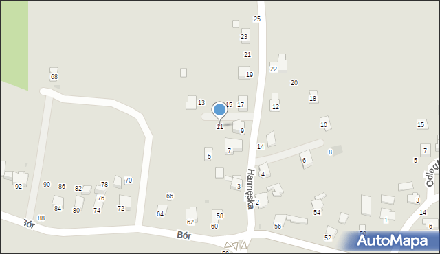 Brzeszcze, Harmęska, 11, mapa Brzeszcze