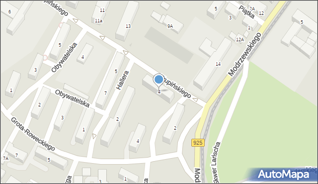 Bytom, Hallera Józefa, gen., 4, mapa Bytomia
