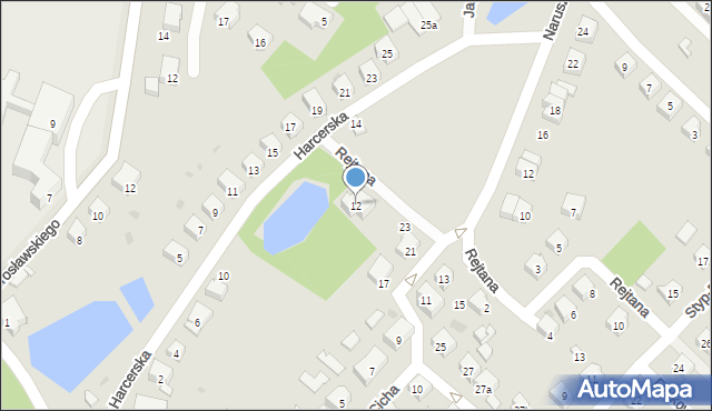 Bytów, Harcerska, 12, mapa Bytów