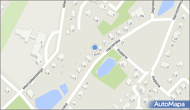 Bytów, Harcerska, 13, mapa Bytów