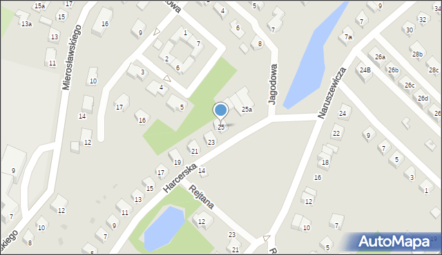 Bytów, Harcerska, 25, mapa Bytów