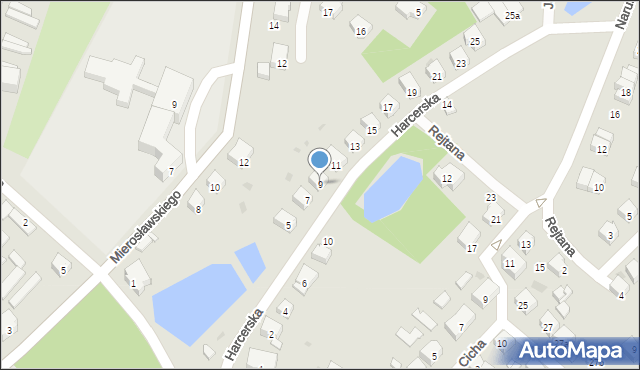 Bytów, Harcerska, 9, mapa Bytów