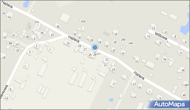 Cegielnia, Hallera Józefa, gen., 23, mapa Cegielnia