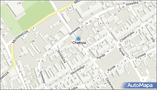 Chełmża, Hallera Józefa, gen., 5, mapa Chełmża