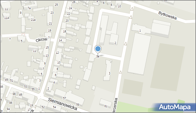 Chorzów, Harcerska, 3a, mapa Chorzów