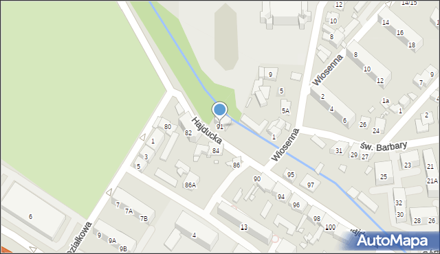Chorzów, Hajducka, 91, mapa Chorzów