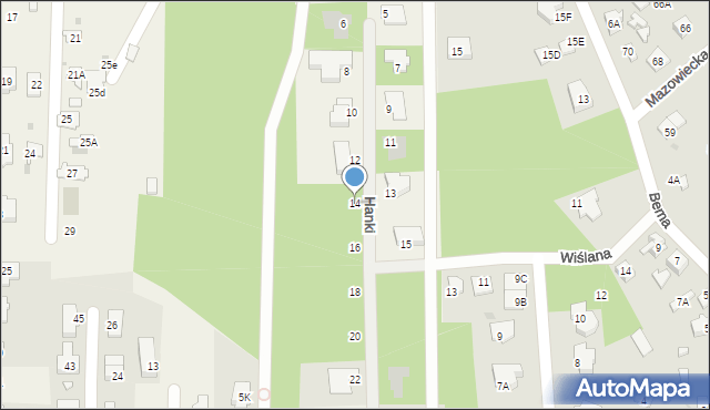 Chotomów, Hanki, 14, mapa Chotomów