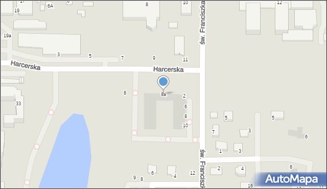 Ciechanów, Harcerska, 8a, mapa Ciechanów