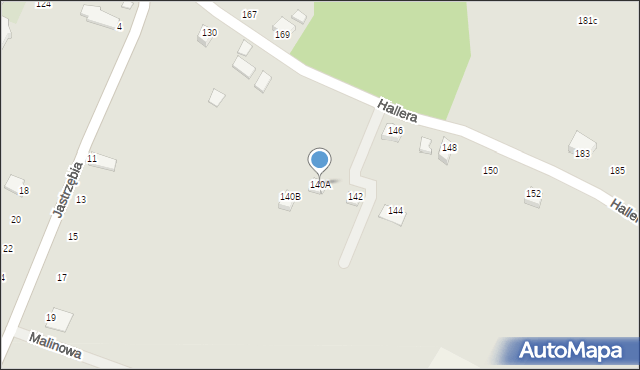 Cieszyn, Hallera Józefa, gen., 140A, mapa Cieszyna