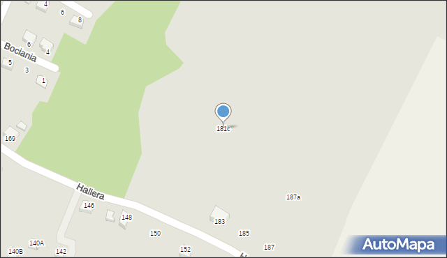 Cieszyn, Hallera Józefa, gen., 181c, mapa Cieszyna