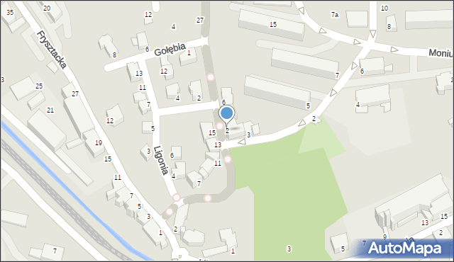 Cieszyn, Hażlaska, 2, mapa Cieszyna