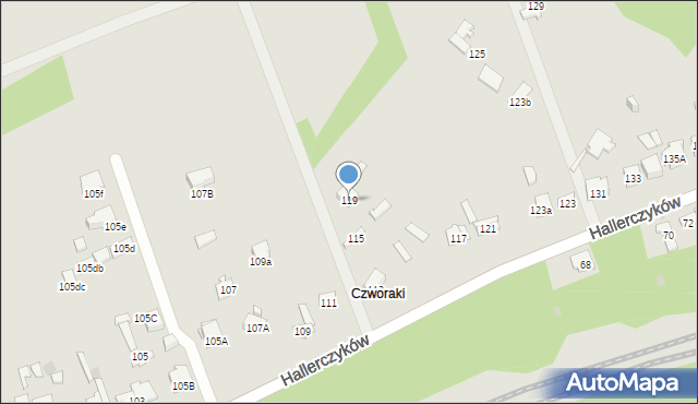 Dąbrowa Górnicza, Hallerczyków, 119, mapa Dąbrowa Górnicza
