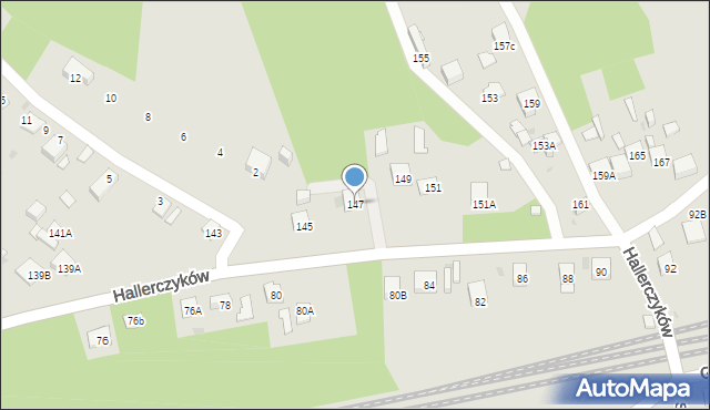 Dąbrowa Górnicza, Hallerczyków, 147, mapa Dąbrowa Górnicza