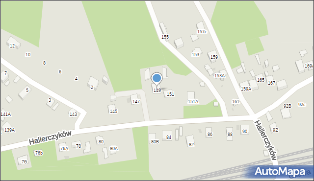 Dąbrowa Górnicza, Hallerczyków, 149, mapa Dąbrowa Górnicza