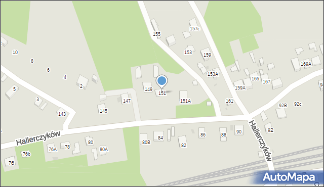 Dąbrowa Górnicza, Hallerczyków, 151, mapa Dąbrowa Górnicza