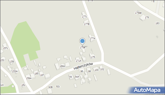 Dąbrowa Górnicza, Hallerczyków, 173a, mapa Dąbrowa Górnicza