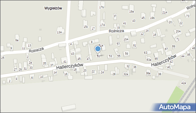 Dąbrowa Górnicza, Hallerczyków, 51, mapa Dąbrowa Górnicza