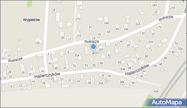 Dąbrowa Górnicza, Hallerczyków, 57, mapa Dąbrowa Górnicza