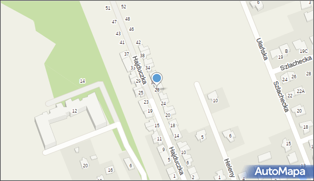 Dawidy Bankowe, Hajduczka, 28, mapa Dawidy Bankowe