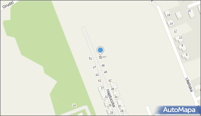 Dawidy Bankowe, Hajduczka, 52, mapa Dawidy Bankowe