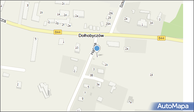 Dołhobyczów, Hallera Józefa, gen., 1, mapa Dołhobyczów