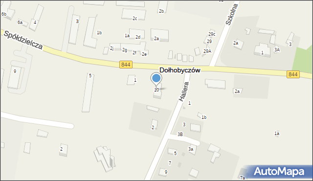 Dołhobyczów, Hallera Józefa, gen., 10, mapa Dołhobyczów