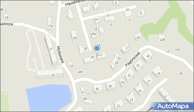 Gdańsk, Hausbrandta Stefana, prof., 17, mapa Gdańska