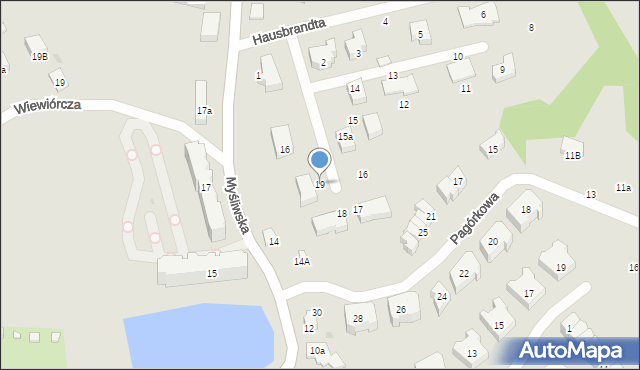 Gdańsk, Hausbrandta Stefana, prof., 19, mapa Gdańska