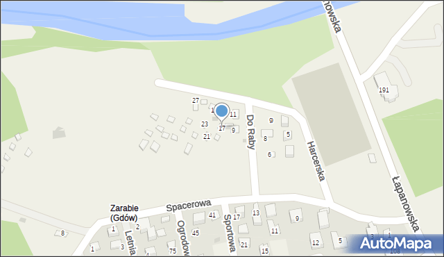 Gdów, Harcerska, 17, mapa Gdów