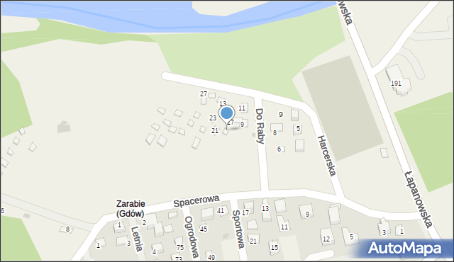 Gdów, Harcerska, 19, mapa Gdów