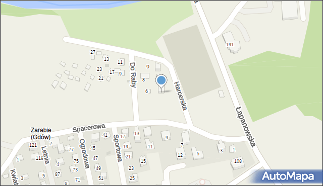 Gdów, Harcerska, 3, mapa Gdów