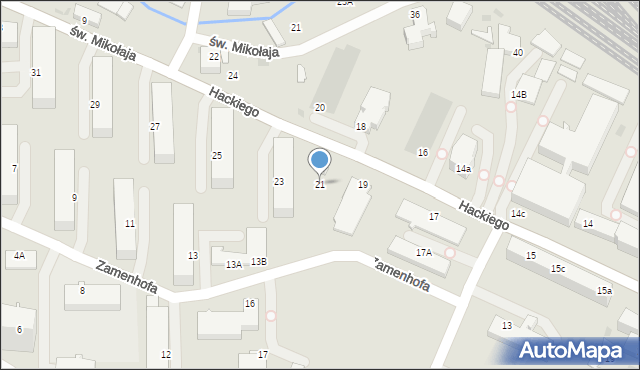 Gdynia, Hackiego, opata, 21, mapa Gdyni