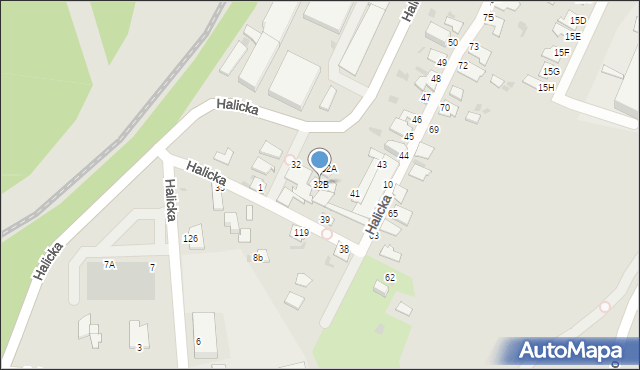 Gdynia, Halicka, 32B, mapa Gdyni