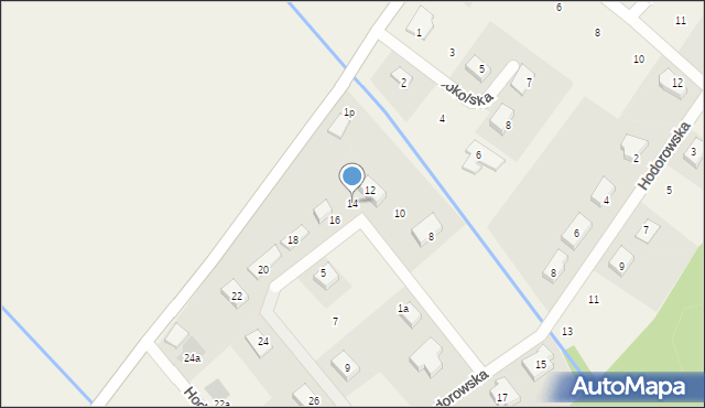 Gniewomirowice, Halicka, 14, mapa Gniewomirowice