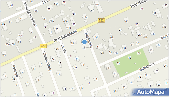 Gołków, Hajduczka, 2, mapa Gołków