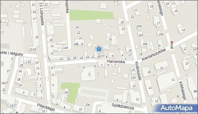 Grodzisk Mazowiecki, Harcerska, 10, mapa Grodzisk Mazowiecki