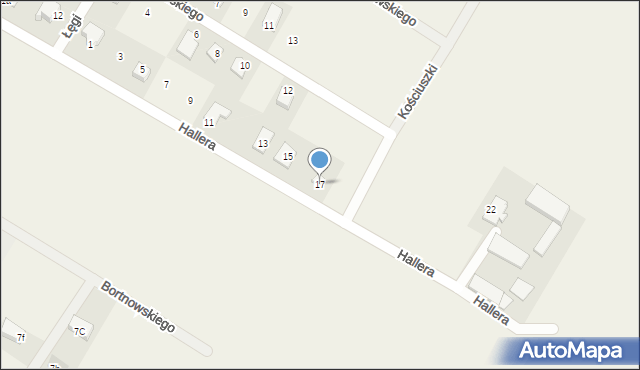 Gruczno, Hallera Józefa, gen., 17, mapa Gruczno