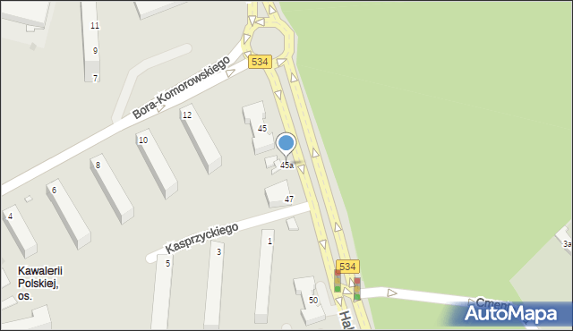 Grudziądz, Hallera Józefa, gen., 45a, mapa Grudziądza