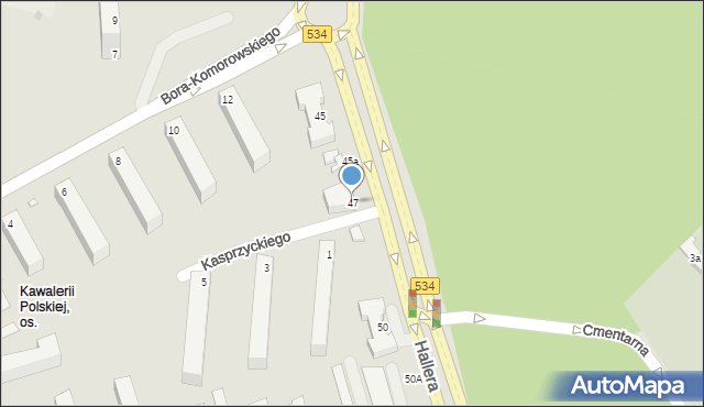 Grudziądz, Hallera Józefa, gen., 47, mapa Grudziądza