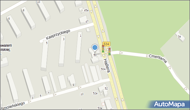 Grudziądz, Hallera Józefa, gen., 50, mapa Grudziądza